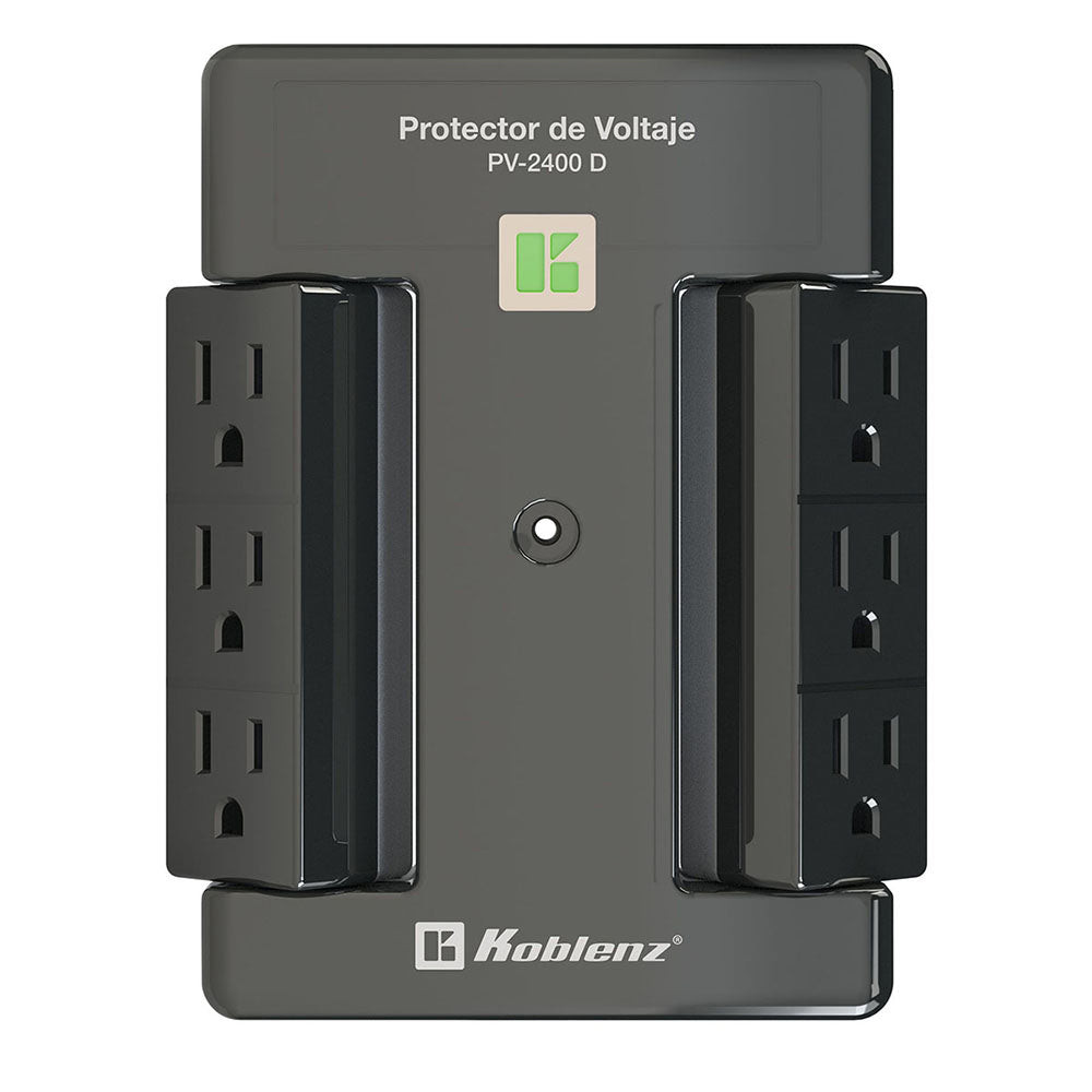 El protector de voltaje con multicontacto giratorio