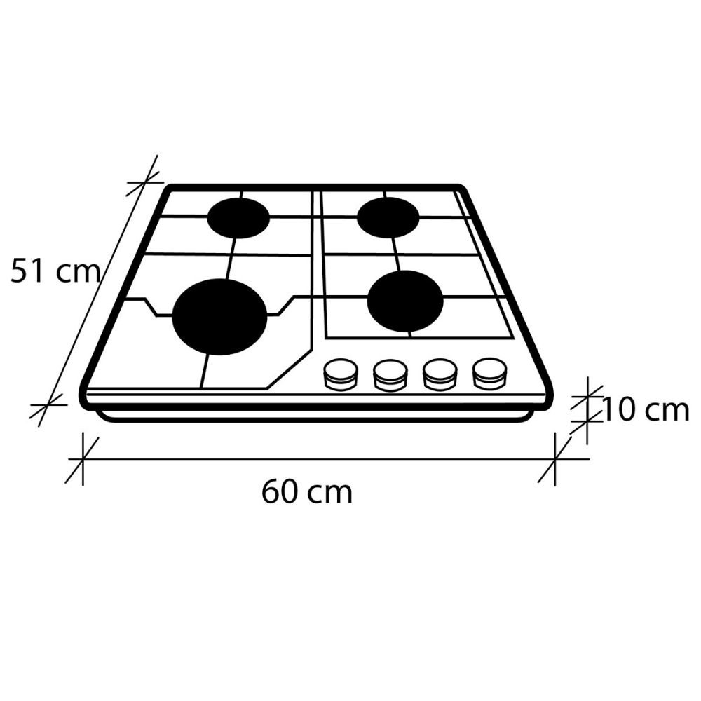 Parrilla de Vidrio Templado PCK-60 - Koblenz Electrica
