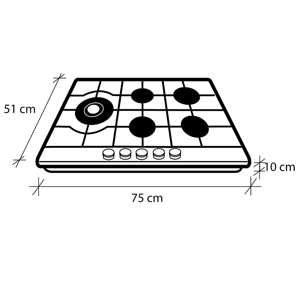 Parrilla de Vidrio Templado PCK-75 - Koblenz Electrica