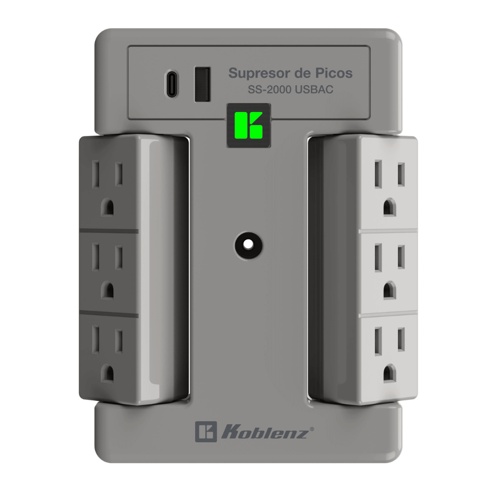 Supresor con USB-C SS-2000 USBAC - Koblenz Electrica