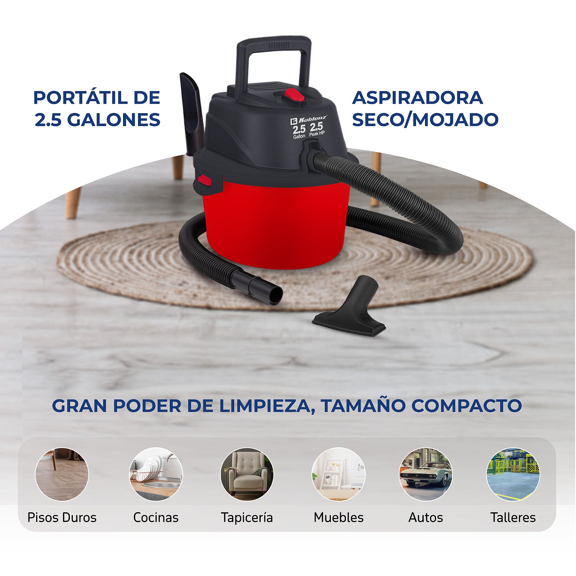 Devoradora Seco-Mojado 2.5 Galones SM-2.5