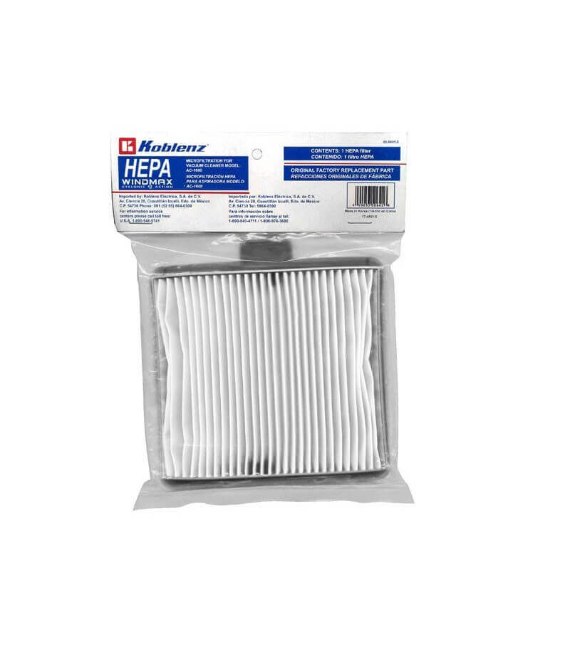 Filtro HEPA para Aspiradora AC-1600 - Koblenz Electrica