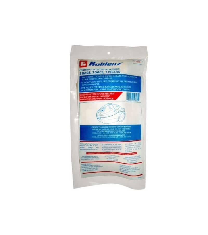 Bolsas Desechables para Aspiradora AD-1400 B y AD-1450 R - Koblenz Electrica