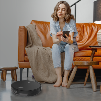 Aspiradora robot Koblenz de 3 niveles de succión, conexión wifi, control de voz