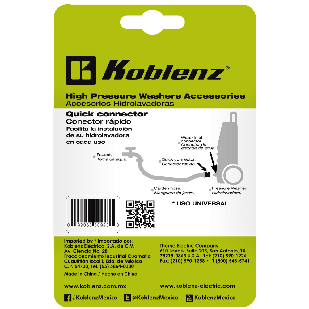 Conector Rápido para Hidrolavadoras AH-C10