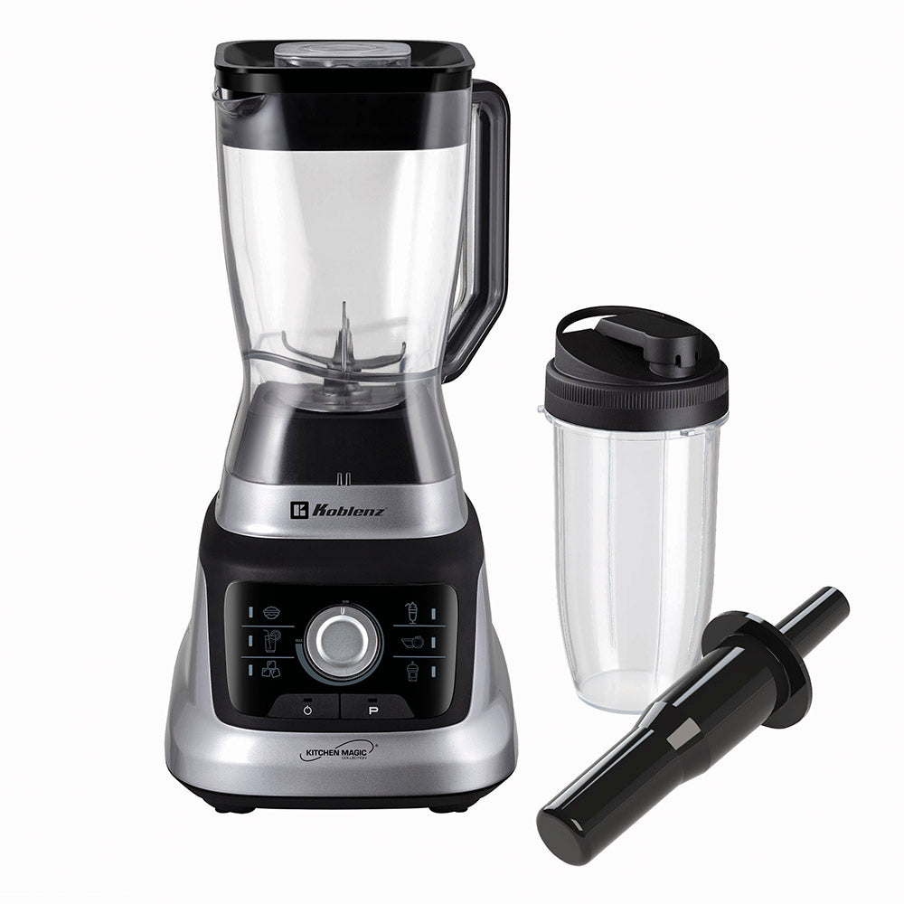 Incluye vaso y barra para empujar los alimentos además de potente motor. 