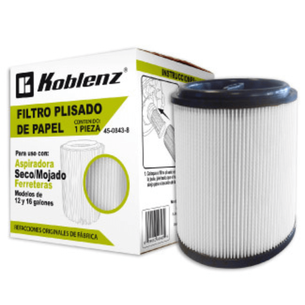 Filtro Plisado Grande de Papel